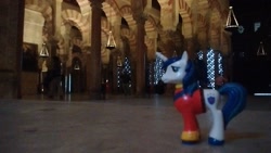 Size: 2560x1440 | Tagged: safe, artist:summerium, character:shining armor, córdoba, figurine, irl, mosque, photo, photography, spain