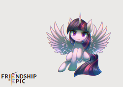 Size: 4093x2894 | Tagged: safe, artist:coma392, character:twilight sparkle, character:twilight sparkle (alicorn), species:alicorn, species:pony, chromatic aberration, female, friendship is epic, looking at you, solo