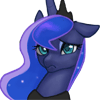 Size: 100x100 | Tagged: safe, artist:pohwaran, character:princess luna, animated, female, gif, gif for breezies, icon, picture for breezies, solo, sparkles, sparkling mane