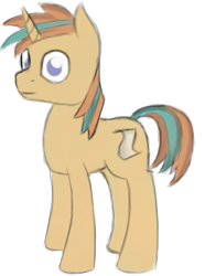 Size: 1249x1681 | Tagged: safe, artist:itsthinking, oc, oc only, oc:itsthinking, species:pony, species:unicorn, derpibooru community collaboration, 2017 community collab, looking at you, male, simple background, smiling, solo, stallion, transparent background