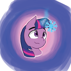 Size: 3600x3600 | Tagged: safe, artist:purpleblackkiwi, character:twilight sparkle, adorable face, button, cute, female, magic, solo