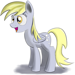 Size: 1280x1278 | Tagged: safe, artist:itsthinking, character:derpy hooves, species:pegasus, species:pony, cute, derpabetes, female, happy, mare, open mouth, simple background, smiling, solo, white background