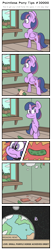 Size: 952x4570 | Tagged: dead source, safe, artist:jittery-the-dragon, character:twilight sparkle, character:twilight sparkle (alicorn), species:alicorn, species:pony, absurd resolution, behaving like a cat, comic, cucumber, female, food, hand, pointless pony tips, solo, space, wide eyes