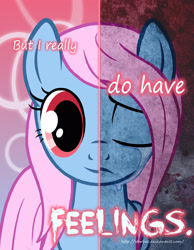Size: 2000x2577 | Tagged: safe, artist:starbat, character:wind whistler, species:pony, g1, crying, female, g1 to g4, generation leap, happy, sad, solo, two sided posters, two sides