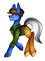 Size: 2667x3578 | Tagged: safe, artist:kurochhi, oc, oc only, species:pony, clothing, hat, high res, hybrid, male, shirt, simple background, solo, stallion, transparent background, vest
