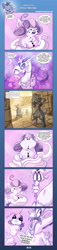 Size: 1024x4455 | Tagged: safe, artist:pimander1446, character:discord, oc, oc:squeaky pitch, comic:blue gem, absurd resolution, comic, force field, hamster, magic, petrification, species swap