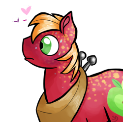 Size: 474x469 | Tagged: safe, artist:sallindaemon, character:big mcintosh, species:pony, episode:hard to say anything, g4, my little pony: friendship is magic, dappled, heart, male, simple background, solo, stallion, transparent background