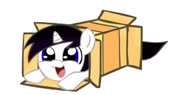 Size: 5580x3050 | Tagged: safe, artist:barrfind, oc, oc only, oc:barrfind, species:pony, absurd resolution, baby, baby pony, box, cute, happy, simple background, solo, transparent background, vector