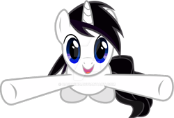 Size: 1024x695 | Tagged: safe, artist:barrfind, oc, oc only, oc:barrfind, species:pony, species:unicorn, happy, hug, simple background, smiling, solo, transparent background, vector, watermark