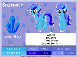 Size: 8000x5862 | Tagged: safe, artist:justisanimation, oc, oc only, oc:spacelight, species:pony, species:unicorn, absurd resolution, female, mare, reference sheet, solo