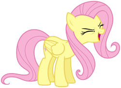 Size: 4996x3660 | Tagged: safe, artist:zutheskunk traces, character:fluttershy, species:pegasus, species:pony, episode:sonic rainboom, g4, my little pony: friendship is magic, absurd resolution, cute, eyes closed, female, flutteryay, inkscape, mare, shyabetes, simple background, solo, transparent background, vector, vector trace, yay