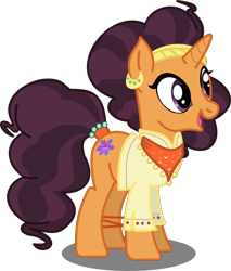 Size: 2000x2350 | Tagged: safe, artist:perplexedpegasus, character:saffron masala, species:pony, species:unicorn, episode:spice up your life, g4, my little pony: friendship is magic, female, high res, mare, open mouth, simple background, solo, transparent background, vector