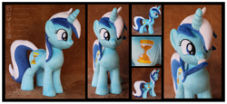 Size: 5702x2620 | Tagged: safe, artist:nazegoreng, character:minuette, species:pony, irl, photo, plushie, smiling, solo, toothbrush