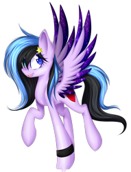 Size: 4725x6173 | Tagged: safe, artist:snowbunny0820, oc, oc only, oc:alfa light, species:pegasus, species:pony, absurd resolution, colored wings, female, mare, multicolored wings, simple background, solo, transparent background