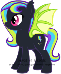 Size: 430x528 | Tagged: safe, artist:petraea, oc, oc only, oc:neon strike, species:bat pony, species:pony, female, mare, simple background, solo, transparent background, vector