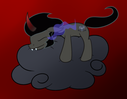Size: 788x618 | Tagged: safe, artist:hip-indeed, character:king sombra, colt sombra, cute, sleeping, sombradorable