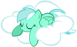 Size: 1024x631 | Tagged: safe, artist:petraea, character:lyra heartstrings, species:pegasus, species:pony, cloud, cute, eyes closed, female, hooves, lying on a cloud, mare, on a cloud, race swap, simple background, sleeping, solo, transparent background, vector, wings