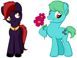 Size: 1024x770 | Tagged: safe, artist:petraea, oc, oc only, oc:black fire, oc:scaredy, species:earth pony, species:pony, female, male, mare, simple background, stallion, transparent background, vector
