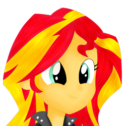 Size: 2000x2000 | Tagged: safe, artist:dragonfoorm, character:sunset shimmer, equestria girls:rainbow rocks, g4, my little pony: equestria girls, my little pony:equestria girls, bust, cute, female, happy, portrait, shimmerbetes, shimmersmile, simple background, smiling, solo, transparent background
