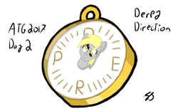Size: 1280x800 | Tagged: safe, artist:perplexedpegasus, character:derpy hooves, compass, female, object pony, original species, ponified, solo