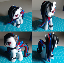 Size: 1600x1579 | Tagged: safe, artist:snowbunny0820, oc, oc only, oc:huirou lazuli, species:pegasus, species:pony, female, hair over one eye, irl, mare, photo, solo, toy