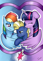 Size: 2480x3507 | Tagged: safe, artist:twidasher, character:rainbow dash, character:star tracker, character:twilight sparkle, character:twilight sparkle (alicorn), species:alicorn, species:pony, ship:twidash, episode:once upon a zeppelin, g4, my little pony: friendship is magic, female, lesbian, shipping