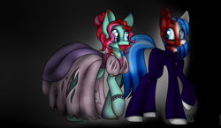Size: 1865x1085 | Tagged: safe, artist:ggchristian, oc, oc only, oc:gg christian, species:pony, clothing, costume, dress, female, mare, nightmare night costume, two-face