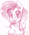 Size: 1500x1796 | Tagged: safe, artist:steffy-beff, character:fluttershy, species:anthro, species:pegasus, blep, clothing, female, mlem, monochrome, signature, silly, simple background, solo, sweater, sweater puppies, sweatershy, tongue out, white background