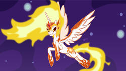 Size: 3840x2160 | Tagged: safe, artist:perplexedpegasus, character:daybreaker, character:princess celestia, species:alicorn, species:pony, episode:a royal problem, g4, my little pony: friendship is magic, female, solo