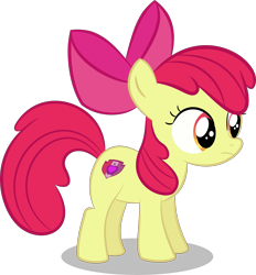 Size: 2323x2500 | Tagged: safe, artist:perplexedpegasus, character:apple bloom, species:earth pony, species:pony, female, filly, simple background, solo, transparent background, vector