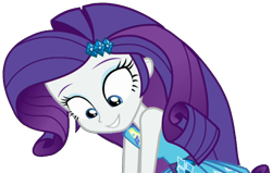 Size: 2048x1300 | Tagged: safe, artist:thebarsection, character:rarity, episode:queen of clubs, g4, my little pony: equestria girls, my little pony:equestria girls, clothing, dress, female, looking down, simple background, smiling, solo, transparent background