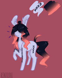 Size: 2000x2500 | Tagged: safe, artist:rinioshi, oc, oc only, species:earth pony, species:pony, female, hair over eyes, mare, raised hoof, reference sheet, solo