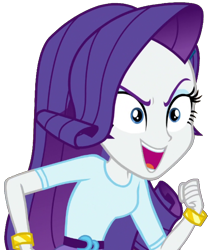 Size: 1726x2048 | Tagged: safe, artist:thebarsection, character:rarity, my little pony:equestria girls, >:d, clothing, evil grin, female, open mouth, simple background, skirt, smiling, smirk, solo, transparent background, wristband