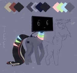 Size: 2100x2000 | Tagged: safe, artist:rinioshi, oc, oc only, species:pony, monitor, reference sheet, robot, solo