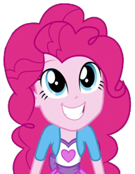Size: 1590x2048 | Tagged: safe, artist:thebarsection, character:pinkie pie, equestria girls:friendship games, g4, my little pony: equestria girls, my little pony:equestria girls, clothing, cute, diapinkes, female, simple background, skirt, solo, transparent background, vector