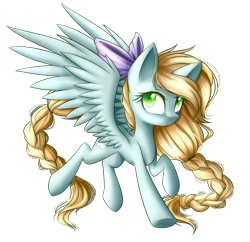 Size: 3265x3161 | Tagged: safe, artist:snowbunny0820, oc, oc only, oc:sunshine dapple, species:pegasus, species:pony, bow, female, hair bow, high res, mare, simple background, solo, transparent background