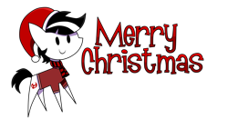 Size: 1660x940 | Tagged: safe, artist:whitelie, oc, oc only, oc:iiiwhitelieiii, species:pony, christmas, happy, holiday, simple background, solo, transparent background