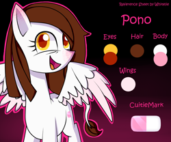 Size: 1200x1000 | Tagged: safe, artist:whitelie, oc, oc only, oc:pono, species:pegasus, species:pony, reference sheet, solo