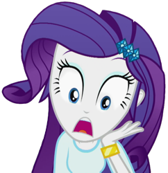 Size: 688x712 | Tagged: safe, artist:thebarsection, character:rarity, episode:epic fails, eqg summertime shorts, g4, my little pony: equestria girls, my little pony:equestria girls, clothing, female, not a vector, oh my, open mouth, simple background, solo, transparent background