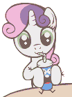 Size: 104x139 | Tagged: safe, artist:pix3m, character:sweetie belle, episode:one bad apple, g4, my little pony: friendship is magic, animated, cup, drink, female, milkshake, pixel art, simple background, solo, transparent background