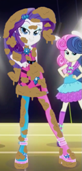 Size: 251x525 | Tagged: safe, artist:thedarkpony, edit, edited screencap, screencap, character:bon bon, character:rarity, character:sweetie drops, episode:life is a runway, g4, my little pony: equestria girls, my little pony:equestria girls, female, mud, mud edit, muddy, solo