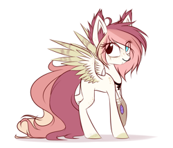 Size: 3793x3241 | Tagged: safe, artist:snowbunny0820, oc, oc only, oc:hiyori hachiko, species:pegasus, species:pony, eye clipping through hair, female, hair over one eye, heterochromia, high res, mare, simple background, solo, white background