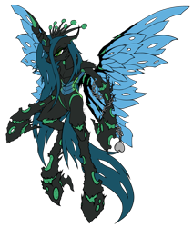 Size: 900x1061 | Tagged: safe, artist:thatonegib, character:queen chrysalis, female, jewelry, pendant, signature, simple background, solo, spread wings, tattoo design, transparent background, wings