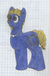 Size: 288x438 | Tagged: safe, artist:summerium, oc, oc only, oc:europa, species:earth pony, species:pony, nation ponies, european union, female, lined paper, mare, ponified, traditional art