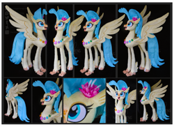 Size: 3603x2620 | Tagged: safe, artist:nazegoreng, character:princess skystar, species:classical hippogriff, species:hippogriff, my little pony: the movie (2017), happy, high res, irl, photo, plushie, seashell necklace, solo, spread wings, wings