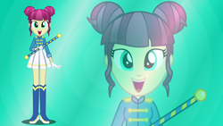 Size: 3840x2160 | Tagged: safe, artist:perplexedpegasus, character:majorette, character:sweeten sour, my little pony:equestria girls, majorette, sweeten sour, vector, wallpaper