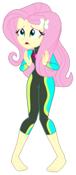 Size: 4378x10000 | Tagged: safe, artist:g-side sf, artist:gabosor, derpibooru original, character:fluttershy, equestria girls:forgotten friendship, g4, my little pony: equestria girls, my little pony:equestria girls, absurd resolution, clothing, cute, feet, female, geode of fauna, hips, legs, ms paint, open mouth, redraw, simple background, skintight clothes, solo, swimsuit, toes, transparent background, tricolor swimsuit, vector, wetsuit