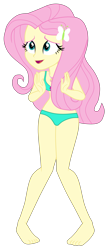 Size: 4378x10000 | Tagged: safe, artist:g-side sf, artist:gabosor, derpibooru original, character:fluttershy, equestria girls:forgotten friendship, g4, my little pony: equestria girls, my little pony:equestria girls, absurd resolution, adorasexy, barefoot, bikini, breasts, clothing, cute, feet, female, geode of fauna, green swimsuit, green underwear, happy, hips, legs, ms paint, open mouth, redraw, sexy, simple background, solo, swimsuit, toes, transparent background, underwear, vector, wetsuit