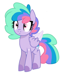 Size: 1024x1209 | Tagged: safe, artist:chococakebabe, oc, oc:star dazzle, species:pegasus, species:pony, female, mare, simple background, solo, transparent background, two toned wings, wide eyes