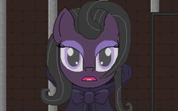 Size: 640x400 | Tagged: safe, artist:herooftime1000, oc, oc only, oc:bittersweet nocturne, clothing, hoodie, jail cell, octavia in the underworld's cello, pixel art, undead
